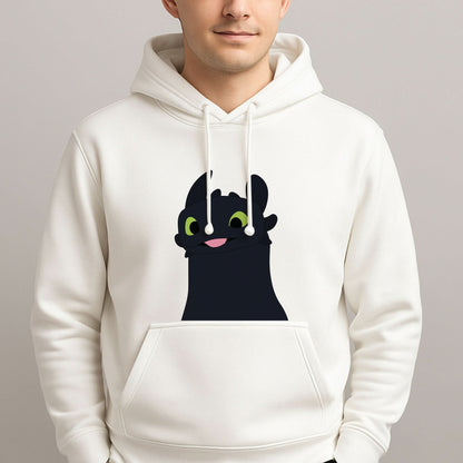 Black Fury Dragon Mens Hoodie