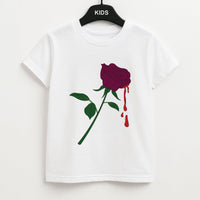 Dark Pink Rose Kids T-Shirt