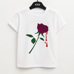 Dark Pink Rose Kids Unisex T-Shirt
