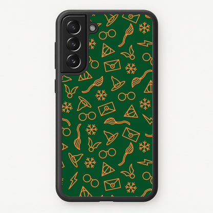 Christmas Wizard Icons Pattern Galaxy S22 Plus Case