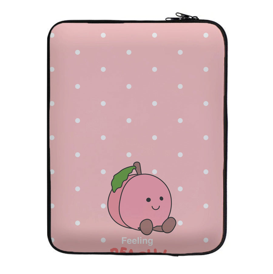 Peach Pattern Laptop Sleeve