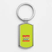 Happy Holidays Cute Green Aliens Luxury Keyring 1