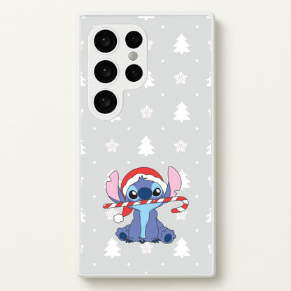 Cute Blue Alien Candycane Galaxy S24 Ultra Case