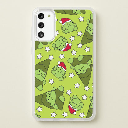 Christmas Frogs And Stars Plush Pattern Galaxy A41 Case