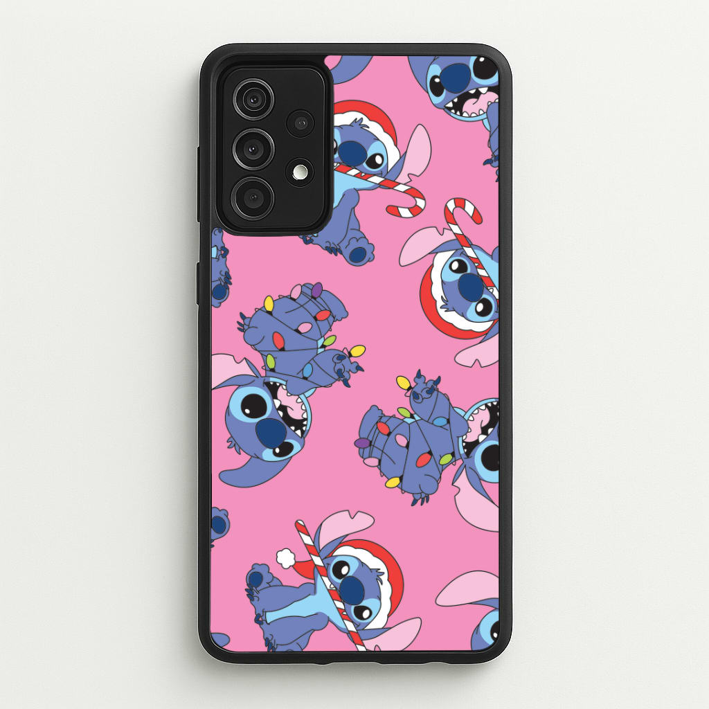 Christmas Cute Blue Alien Pattern Galaxy A52 / A52s Case