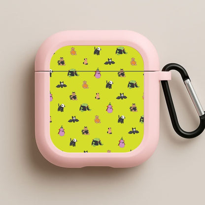 Halloween Plushies Pattern III - Halloween Pink AirPods Case