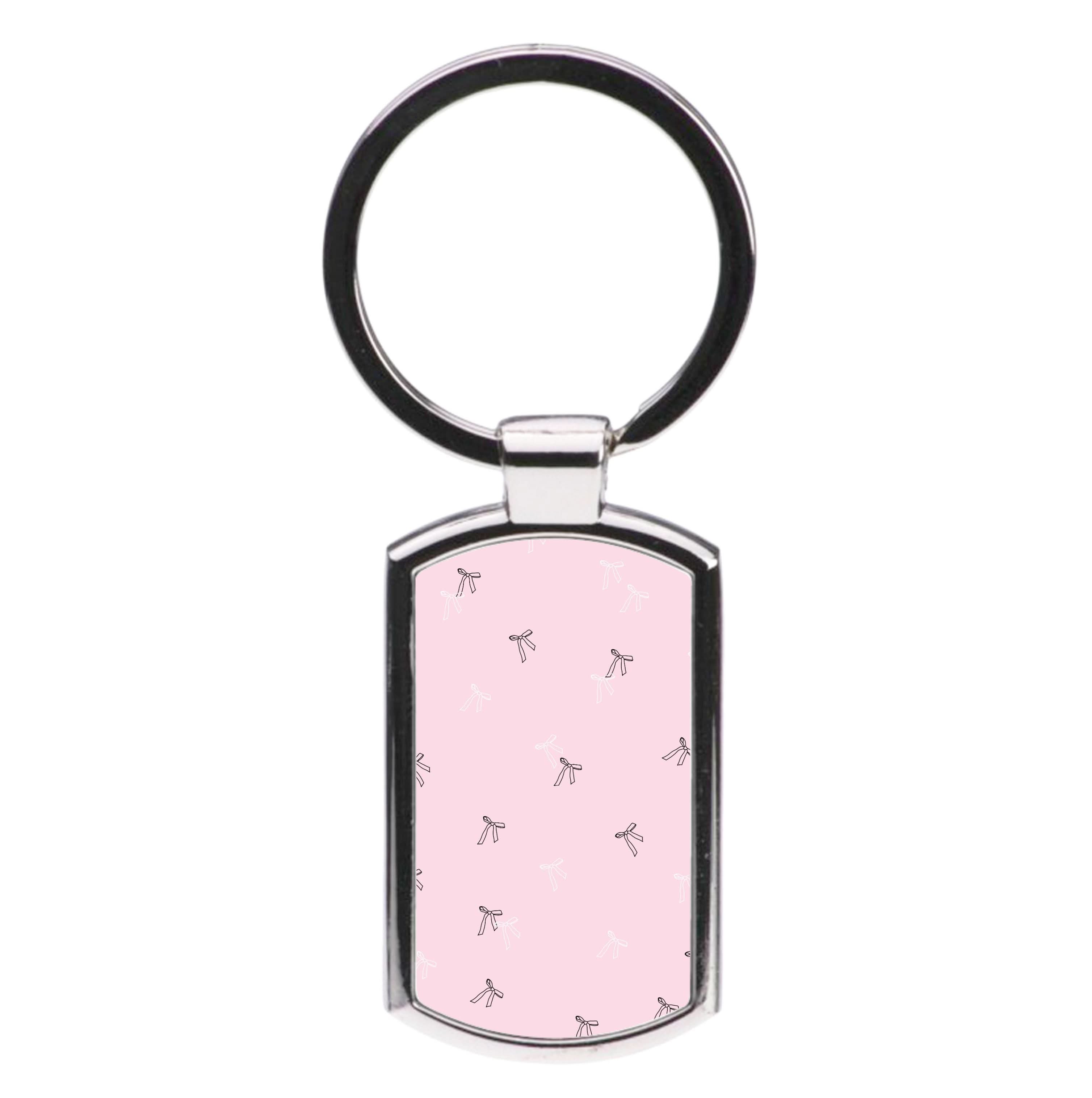 Coquette Mini Bows Pattern Pink Luxury Keyring