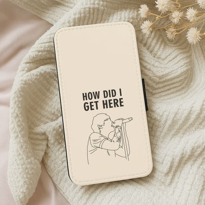 How Did I Get Here Outline Leather Phone Case