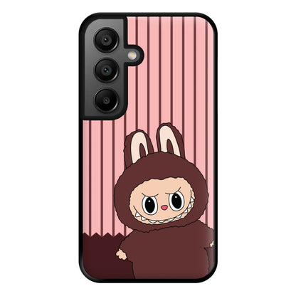 Stripey Cute Brown Monster Galaxy A35 Case