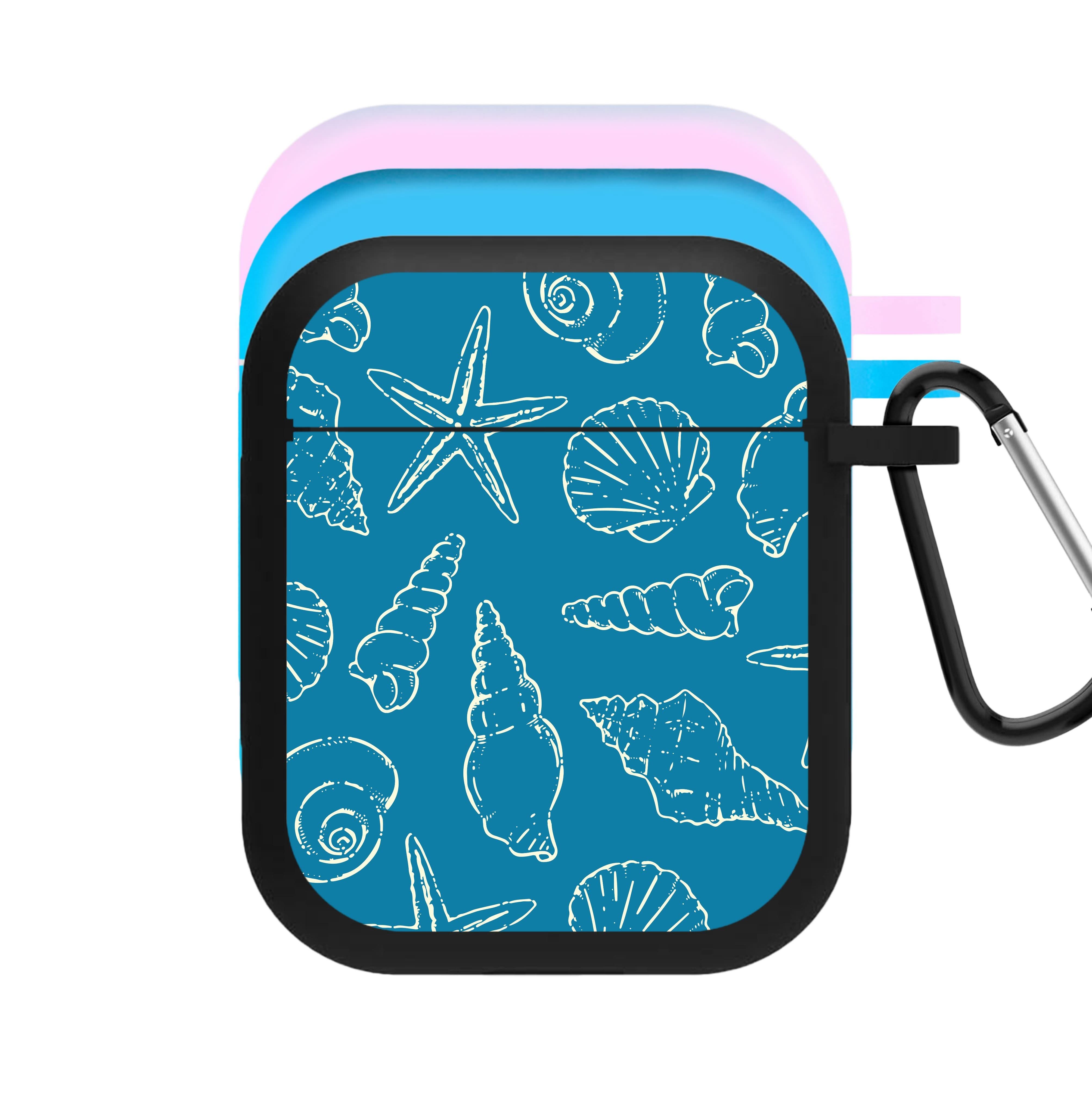Sketched Shells Pattern AirPods Case