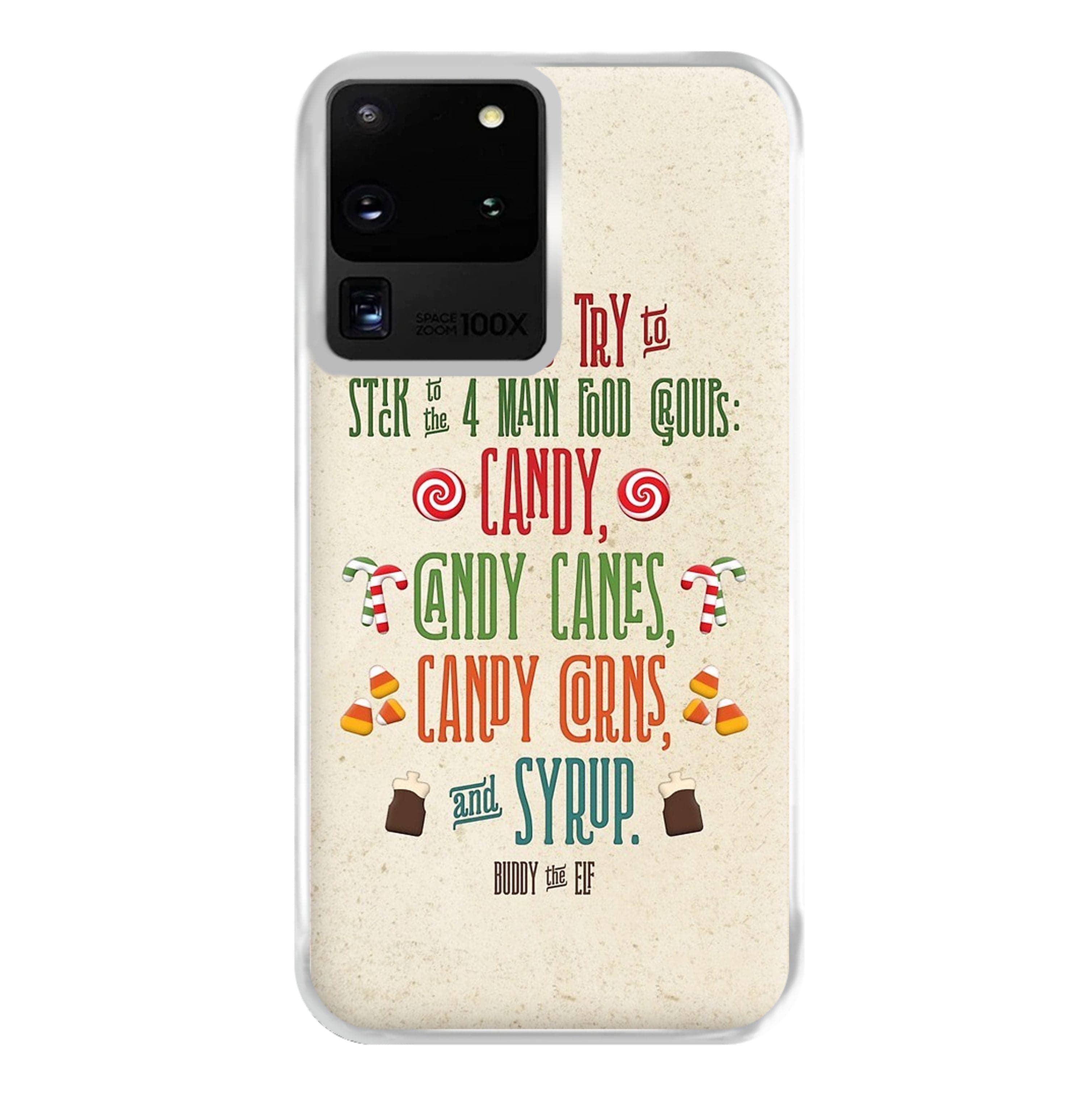 The Four Main Food Groups - Elf Phone Case