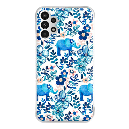 Elephant and Floral Pattern Phone Case