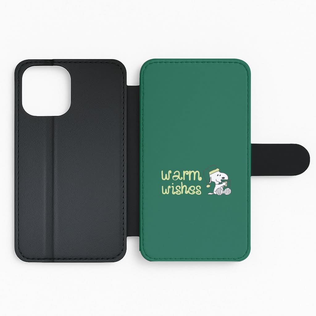 Cartoon Beagle Warm Wishes Flip Phone Case