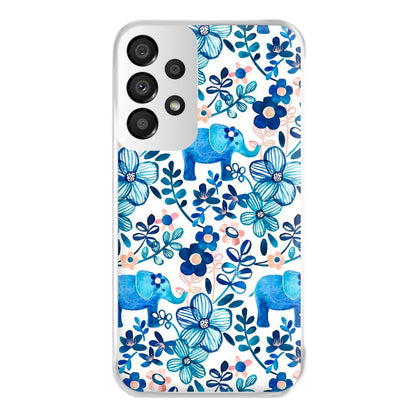 Elephant and Floral Pattern Phone Case