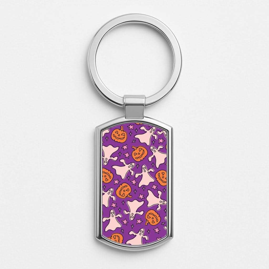 Abstract Halloween Pattern Luxury Keyring