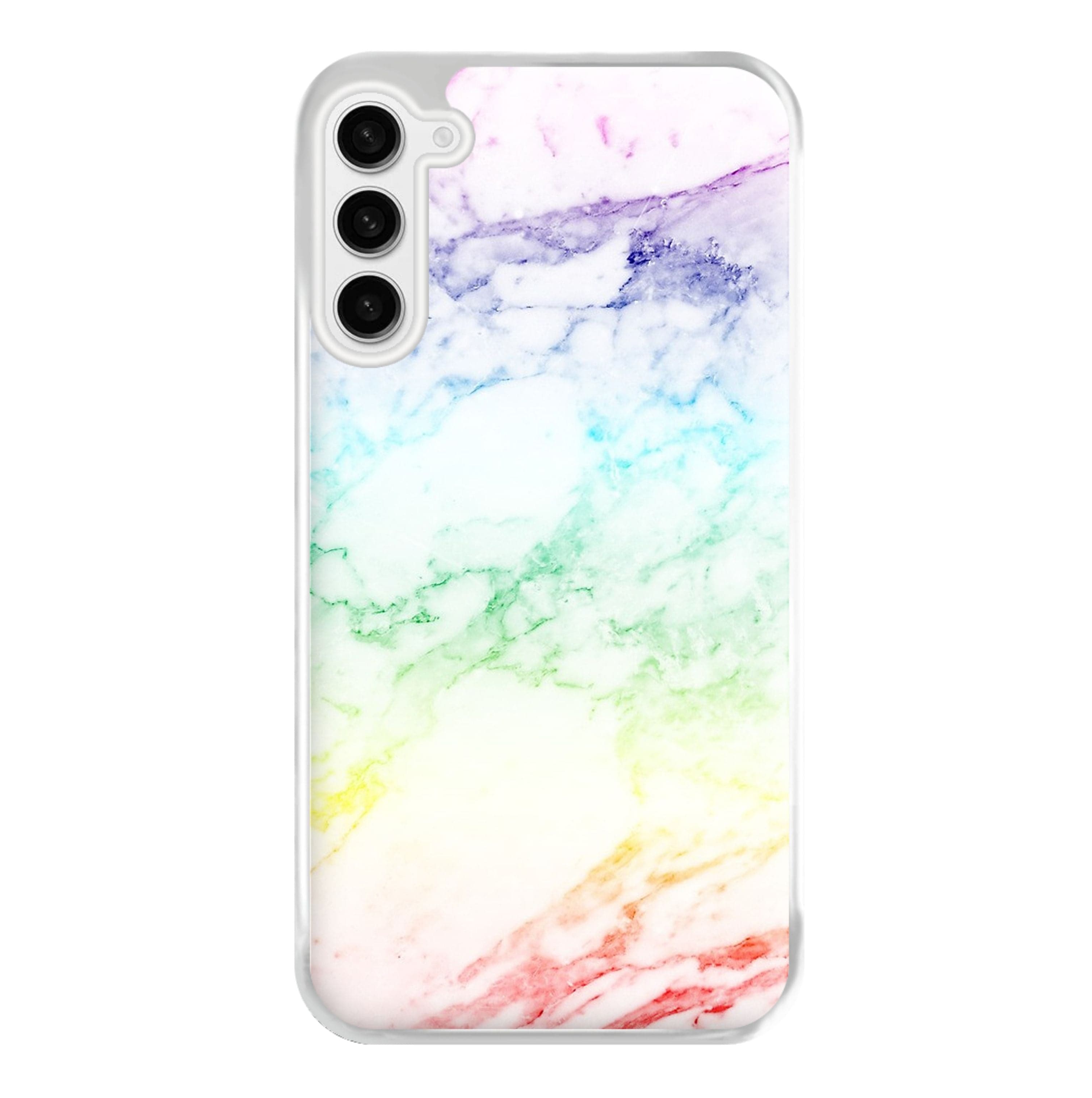 Rainbow Streak Marble Pattern Phone Case