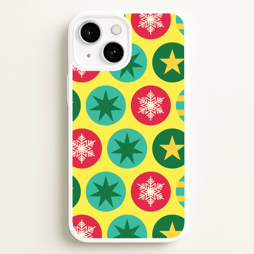 Colourful Abstract Baubles Christmas Pattern iPhone 13 Mini Case