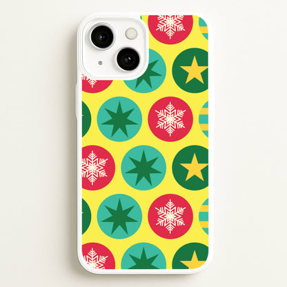 Colourful Abstract Baubles Christmas Pattern iPhone 13 Mini Case