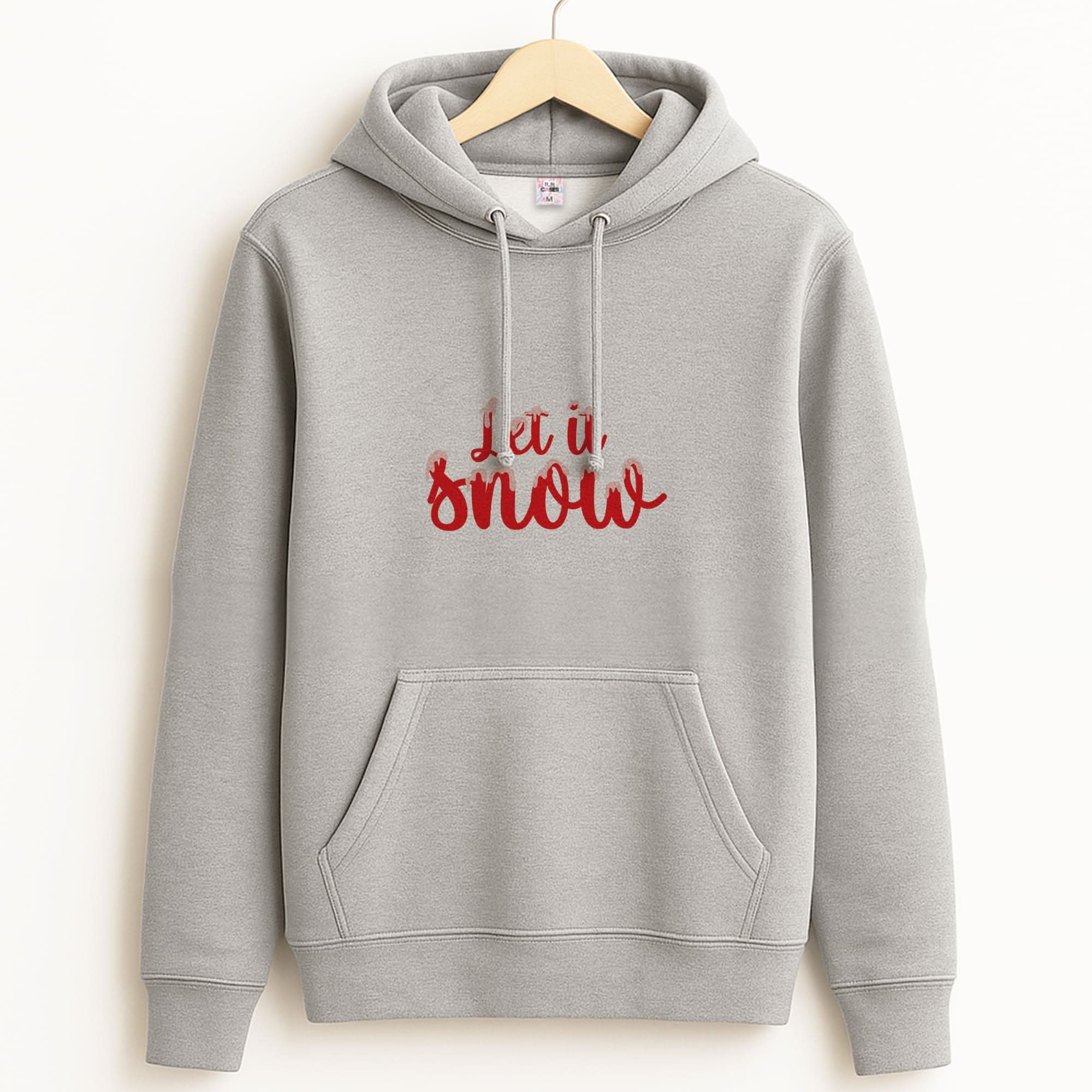 Let It Snow Snowflakes Unisex Grey Hoodie