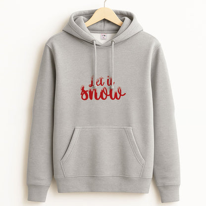 Let It Snow Snowflakes Unisex Grey Hoodie