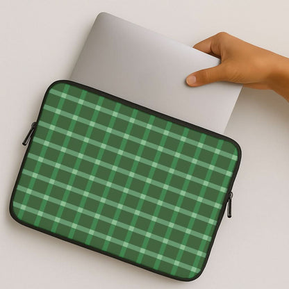 Dark Green Tartan Christmas Pattern MacBook Cover