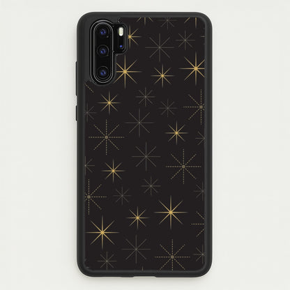 Christmas Gold Stars Pattern Huawei P30 Pro Case