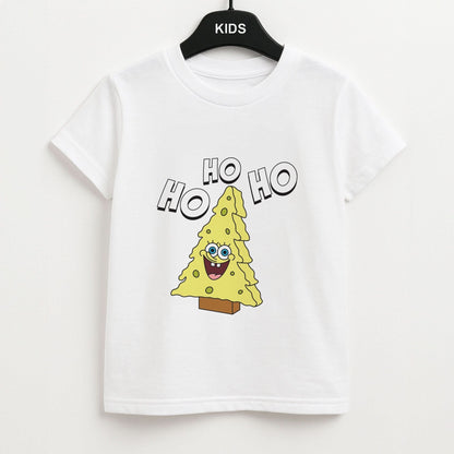 Christmas Tree Cartoon Sponge Kids Unisex T-Shirt