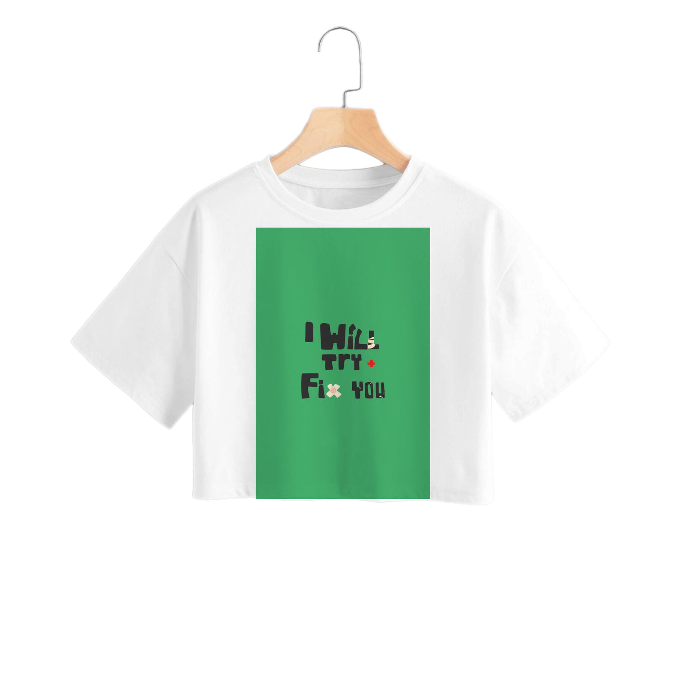 I Will Try To Fix You - Green Coldplay Crop Top