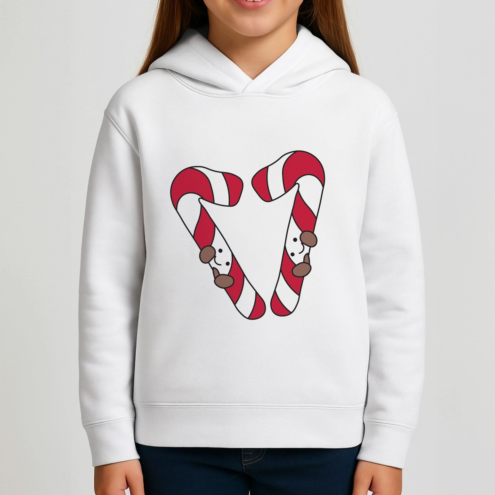 Christmas Candycane Plushies Girls Hoodie
