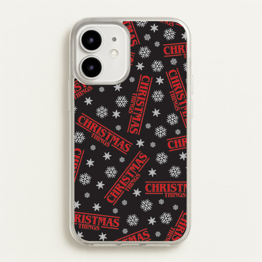 Christmas Things Snowflake Pattern iPhone 12 / 12 Pro Case