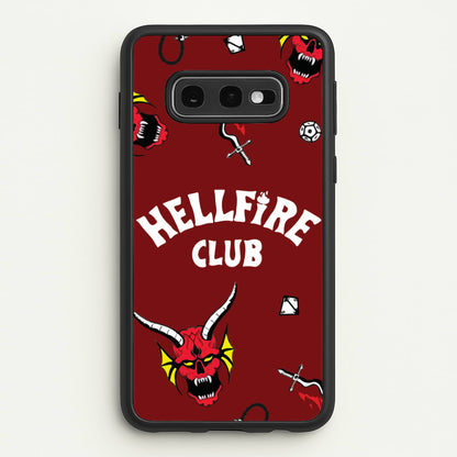 Hellfire Club Icons Collage Red Galaxy S10e Case