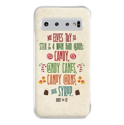 The Four Main Food Groups - Elf Phone Case