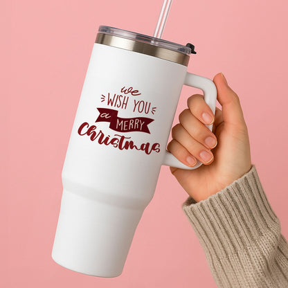 We Wish You A Merry Christmas Quote Tumbler