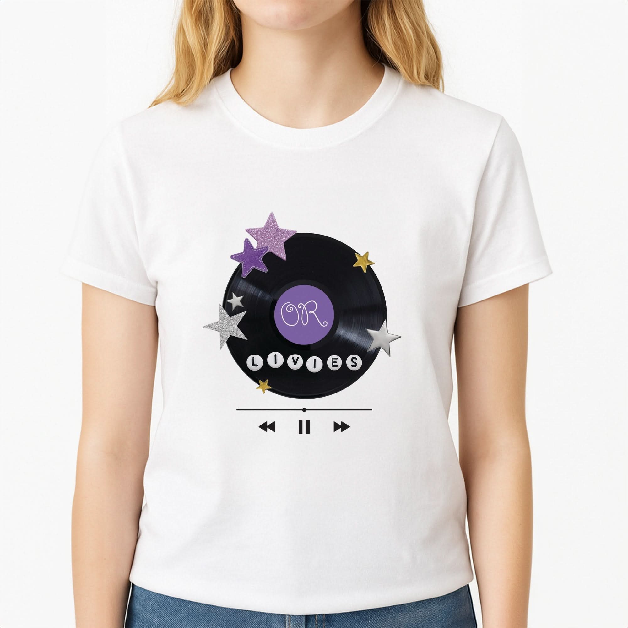 Amethyst Vinyl Scrapbook Womens T-Shirt