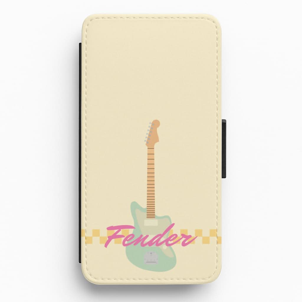 Blue Guitar Fender Flip / Wallet Phone Case