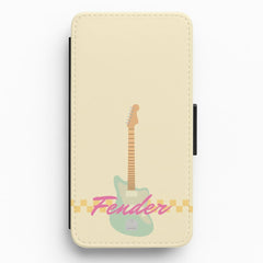 Blue Guitar Fender Flip / Wallet Phone Case