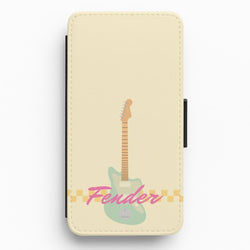 Blue Guitar Fender Flip / Wallet Phone Case