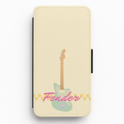 Blue Guitar Fender Flip / Wallet Phone Case