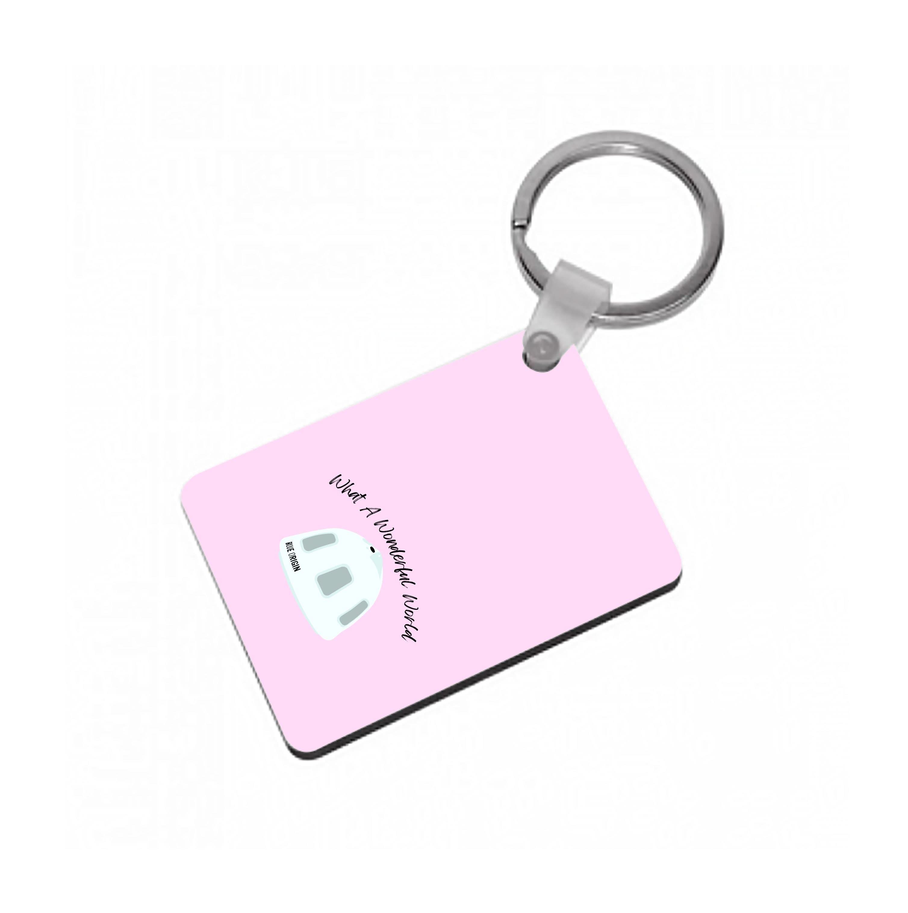 What A Wonderful World Space Launch Keyring
