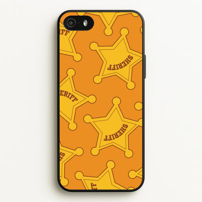 Sheriff Badge Pattern iPhone 5 / 5s / SE 2016 Case