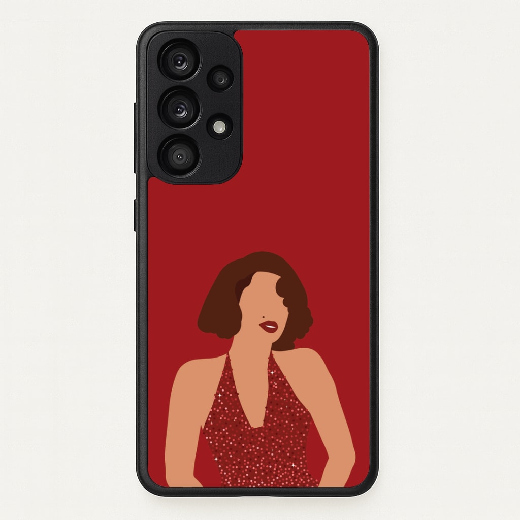 Red Sparkly Dress Galaxy A53 Case