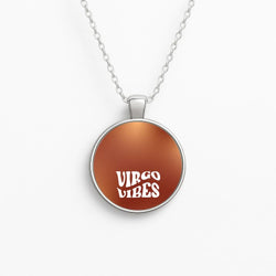 Virgo Vibes Gradient Zodiac Circle Necklace