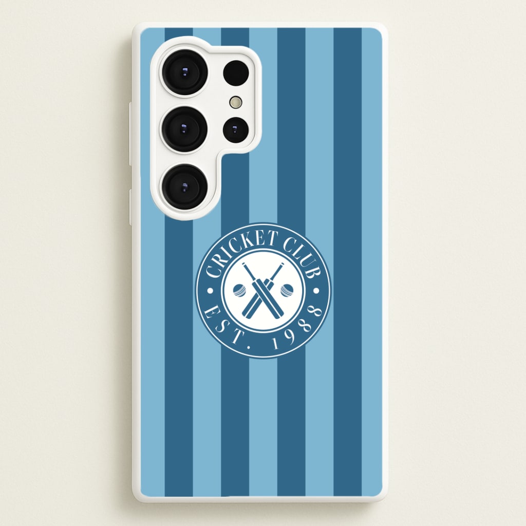 Stripey Cricket Badge Galaxy S25 Ultra Case