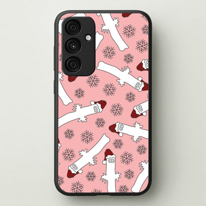 Wiggly Moom Xmas Hat Pattern Galaxy A35 Case