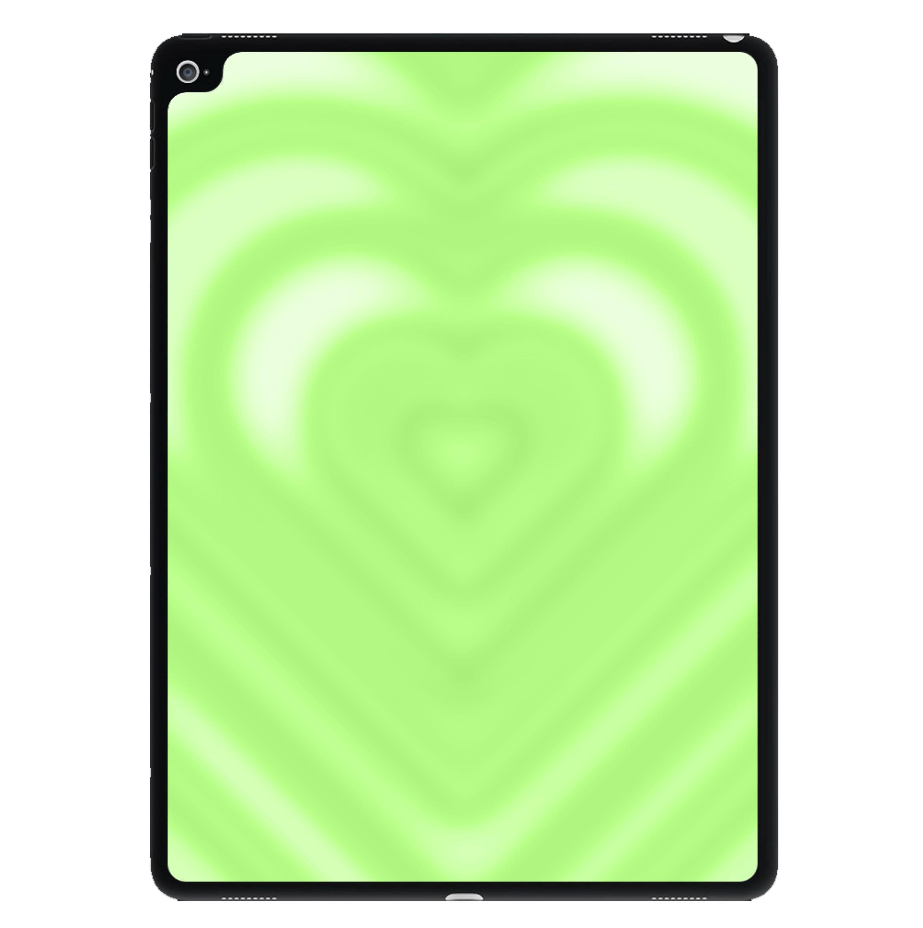 Drippy Love Heart Green iPad Case