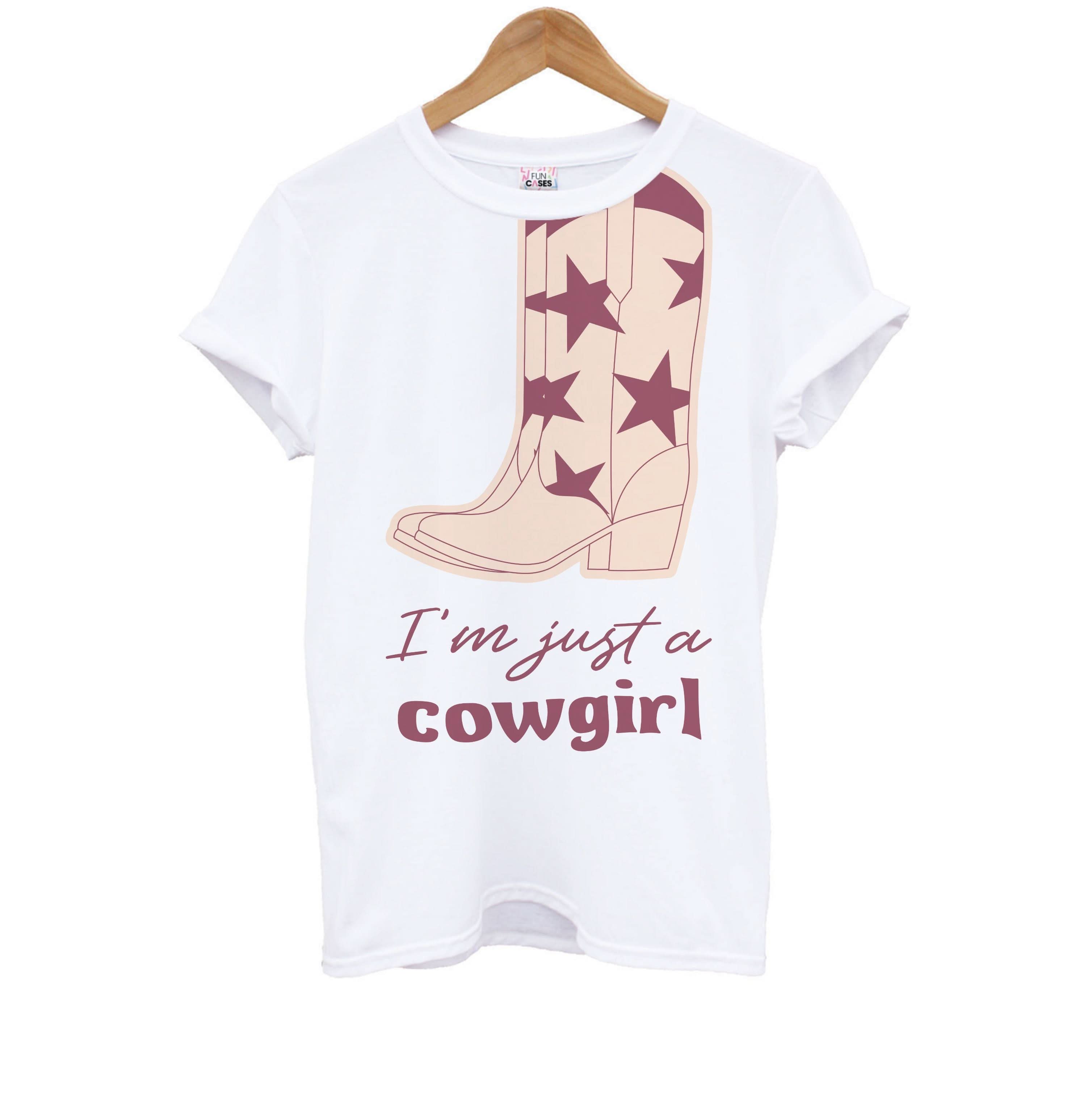 I'm Just A Cowgirl Kids T-Shirt