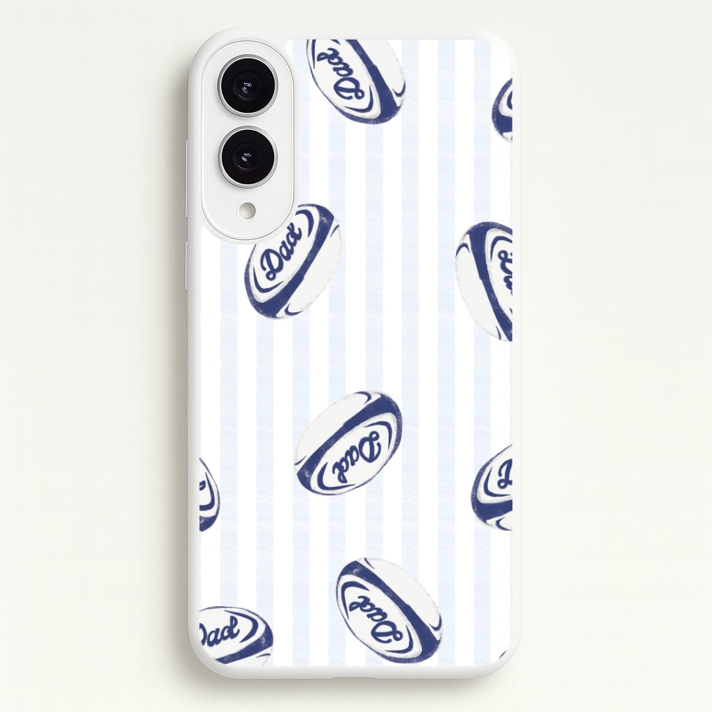 Dad Rugby Ball Pattern Galaxy S25 Edge Case