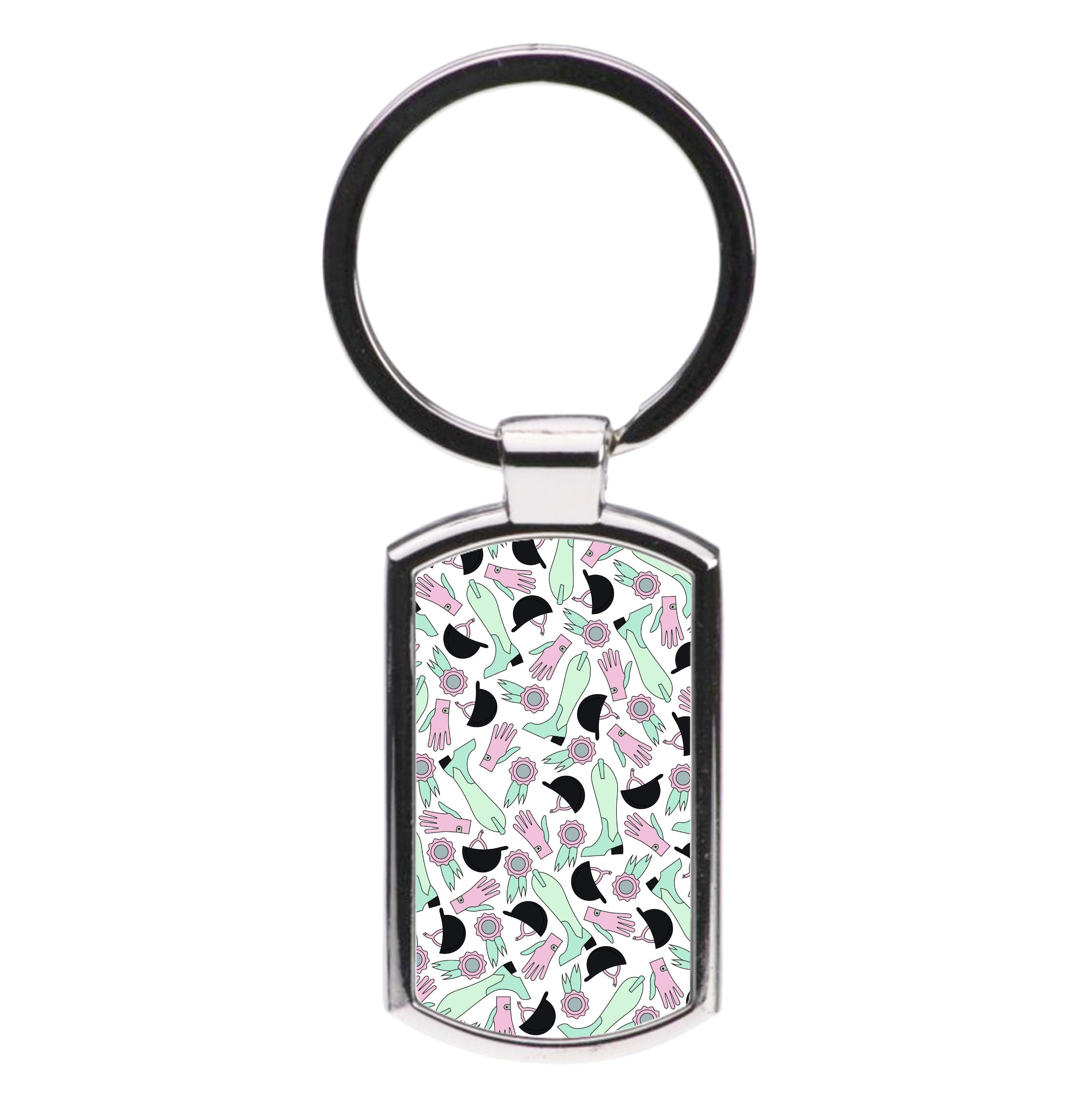 Clothing Patterns - Horses Luxury Keyring