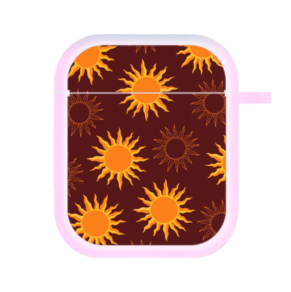 Vintage Sun Pattern AirPods Case