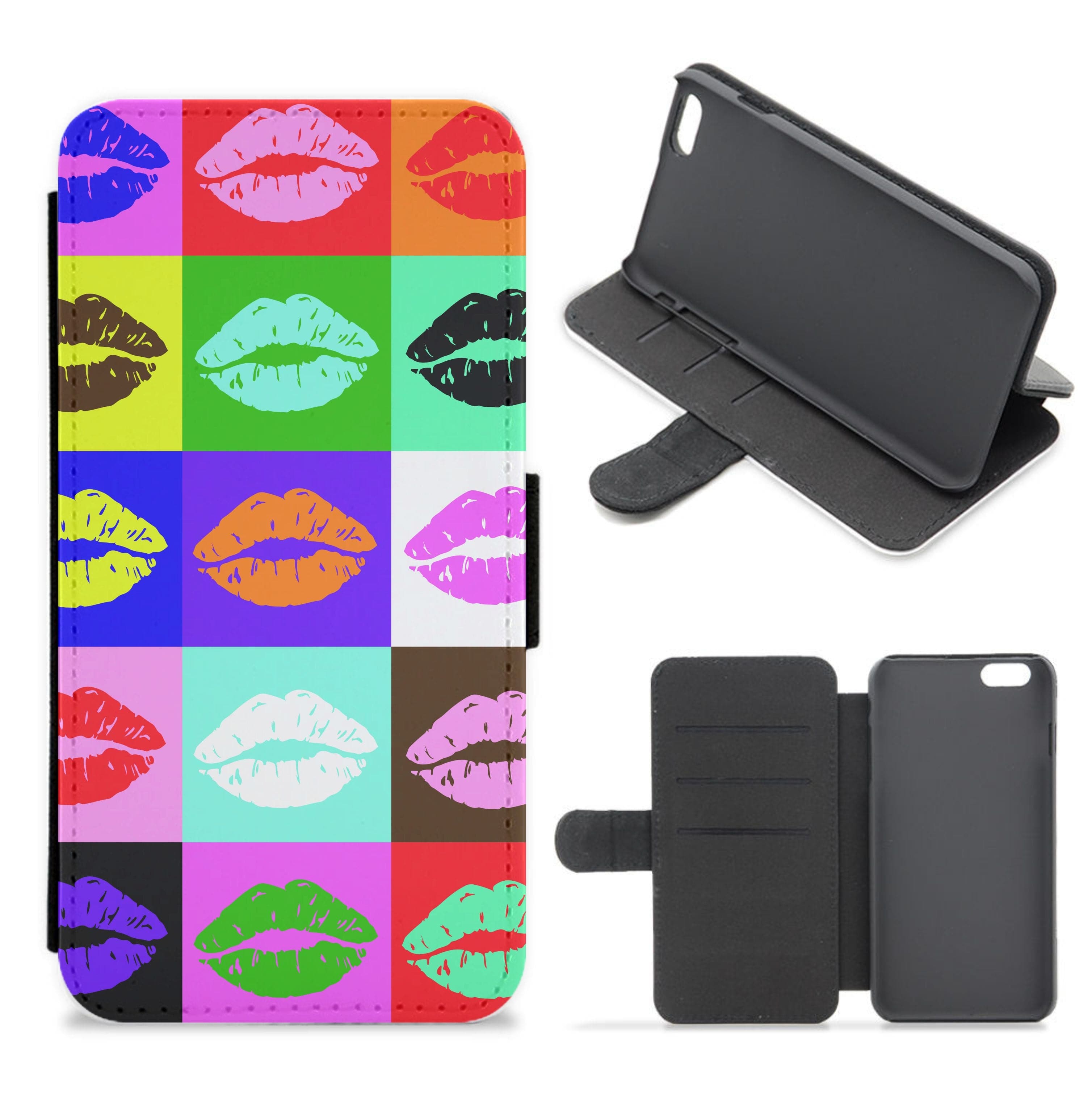 Lips Collage - Pride Flip / Wallet Phone Case